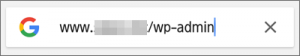 スマホの検索窓に「あなたのサイトのURL/wp-admin」を入力