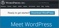 ワードプレス公式ページよりダウンロード