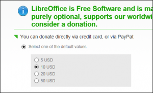 LibreOfficeドネーション寄付