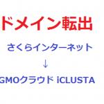 ドメインの移管,さくらインターネットからGMOのiCLUSTA＋へ